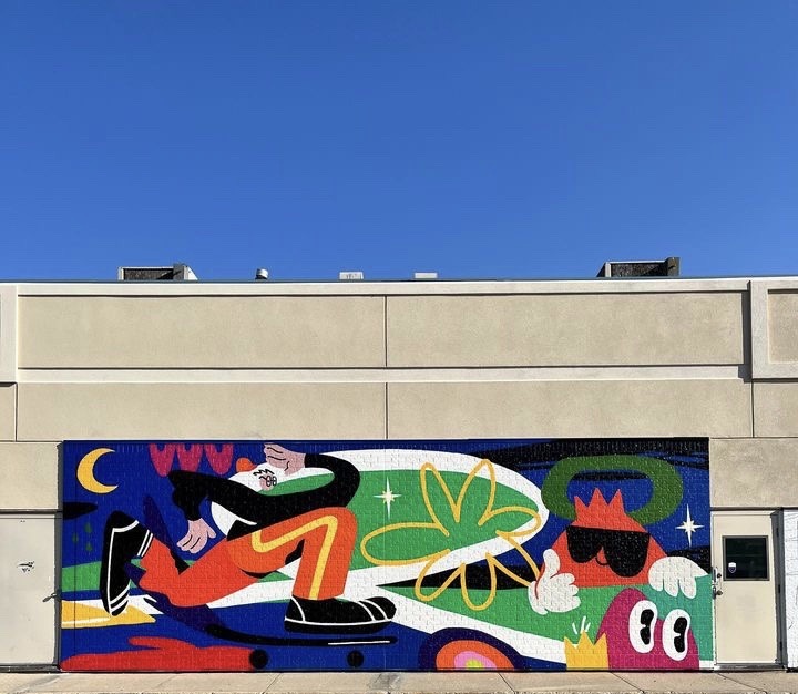 New mural outside Saskatoon's Confederation Mall aims 'to brighten people's days'